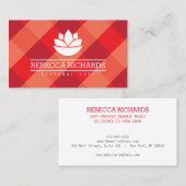 Gesunde Salate Gemüse Catering Rotes Logo Visitenkarte (Vorne/Hinten)