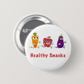 Gesunde Snacks Button (Vorne & Hinten)