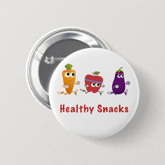 Gesunde Snacks Button (Vorne & Hinten)