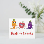 Gesunde Snacks Postkarte (Stehend Vorderseite)