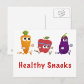 Gesunde Snacks Postkarte (Vorne/Hinten)