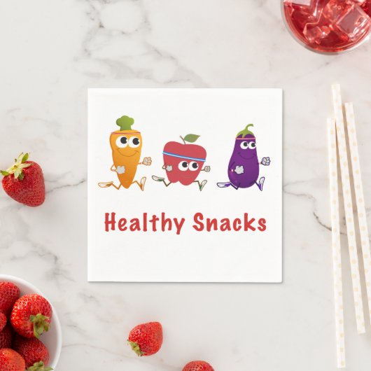Gesunde Snacks Serviette (Beispiel)