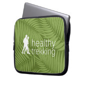 Gesunde Trekking Green Palms Logo Nass Anzug Laptopschutzhülle (Vorderseite Links)
