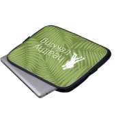 Gesunde Trekking Green Palms Logo Nass Anzug Laptopschutzhülle (Vorne Knopf)