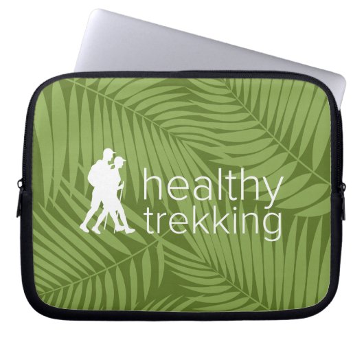 Gesunde Trekking Green Palms Logo Nass Anzug Laptopschutzhülle (Vorderseite)