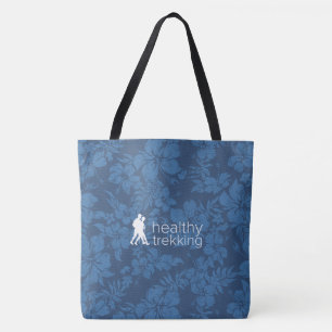 Gesunde Trekking Hawaiian Hibiskus Navy Beach Bag Tasche
