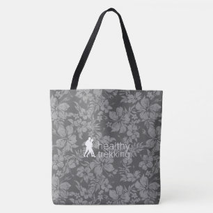 Gesunde Trekking Hawaiianischer Hibiskus Gray Beac Tasche