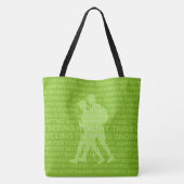 Gesunde Trekking Lime Green Words Beach Bag Tasche (Rückseite)