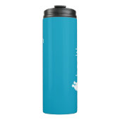 Gesunde Trekking Logo Aquamarin Blue Travel Thermosbecher (Vorderseite)