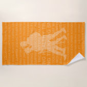 Gesunde Trekking-Mandarine Strandtuch (Vorderseite)