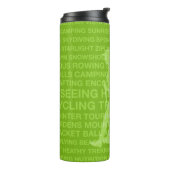 Gesunde Trekkingfahrten Lime Green Travel Thermosbecher (Nach links gedreht)