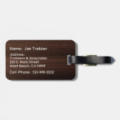 Gesunde TrekkingImitate Walnut Wood Gepäckmarke Gepäckanhänger (Rückseite horizontal)