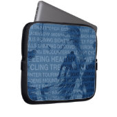 Gesunde Trekkingsurfer Typografie Blauer Anzug Laptopschutzhülle (Vorne Rechts)