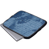 Gesunde Trekkingsurfer Typografie Blauer Anzug Laptopschutzhülle (Vorne Knopf)