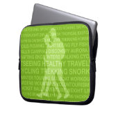 Gesunde Trekkingtypografie Limoner Nass-Anzug Laptopschutzhülle (Vorderseite Links)