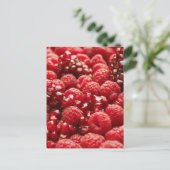 Gesunde und nahrhafte rote Beeren Postkarte (Stehend Vorderseite)