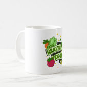 Gesunde Veggie Kaffeetasse (Vorderseite Links)