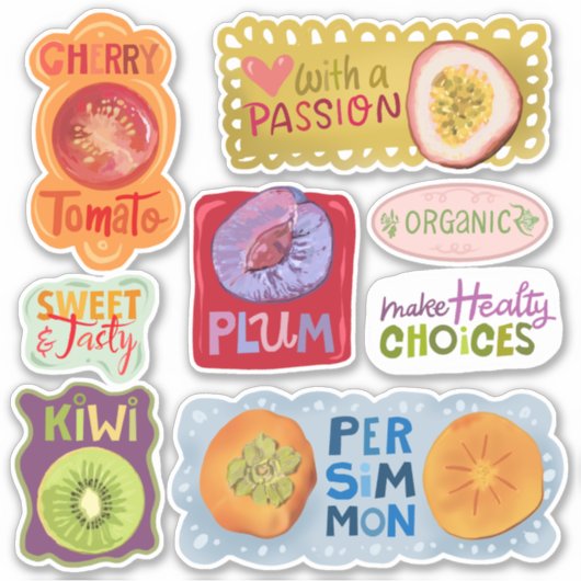 Gesunde Wahl Bio Obst Aufkleber (Vorderseite)