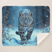 Gesunde Winterfeline glühende Augen gefrorene Welt Sherpadecke (Vorderseite (Horizontal))