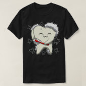 Gesunde Zähne täglich Zahnbürste T-Shirt (Design vorne)