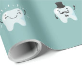 Gesunde Zähne, Zahnärzte und Zahnärzte Geschenkpapier (Rolleneckpunkt)