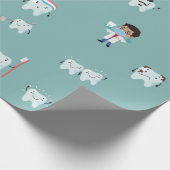 Gesunde Zähne, Zahnärzte und Zahnärzte Geschenkpapier (Ecke)