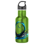#gesundeLebensweiseWasserflasche Edelstahlflasche (Vorderseite)