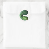 Gesunder Cucumber - Essen Sie frisches Essen! Runder Aufkleber (Tasche)