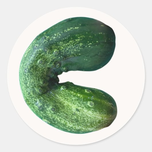 Gesunder Cucumber - Essen Sie frisches Essen! Runder Aufkleber (Vorderseite)