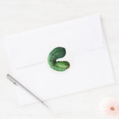 Gesunder Cucumber - Essen Sie frisches Essen! Runder Aufkleber (Umschlag)