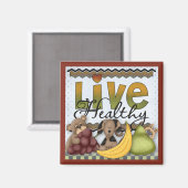 Gesunder Frucht-und Lebewesen-Küchen-lebhaftmagnet Magnet (Vorderseite/Rückseite)