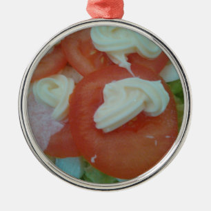 Gesunder Frühlingssalat Silbernes Ornament