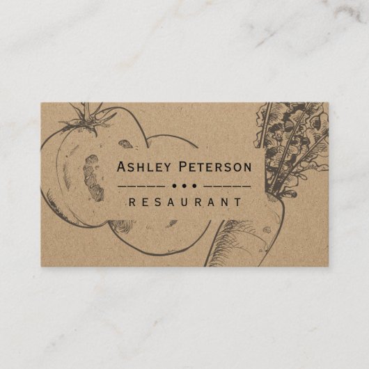 Gesunder Gemüsegarten und Kunsthandwerk Visitenkarte (Vorderseite)