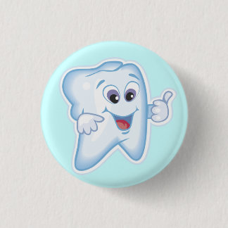 Gesunder glücklicher Zahn Button