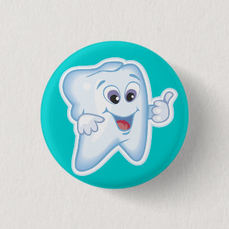 Gesunder glücklicher Zahn Button