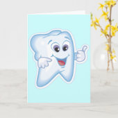 Gesunder glücklicher Zahn Karte (Gelbe Blume)