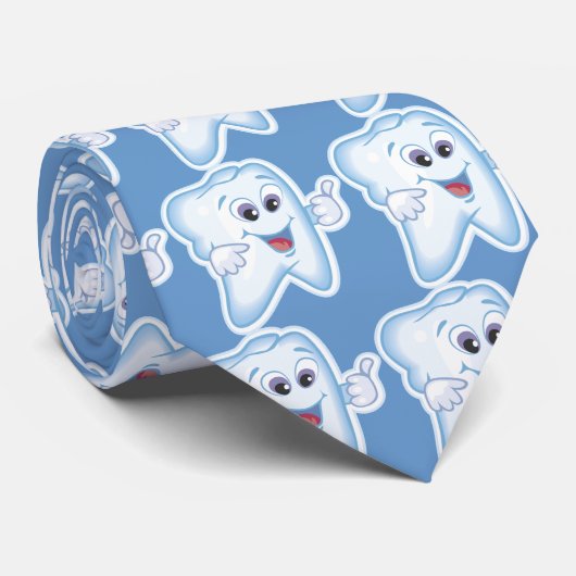 Gesunder glücklicher Zahn Krawatte (Gerollt)