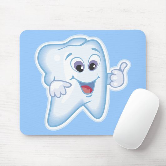Gesunder glücklicher Zahn Mousepad (Mit Mouse)
