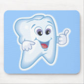 Gesunder glücklicher Zahn Mousepad (Vorne)