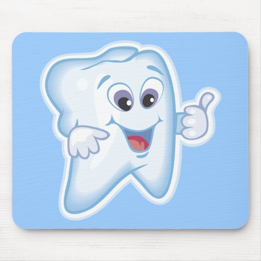 Gesunder glücklicher Zahn Mousepad (Vorne)