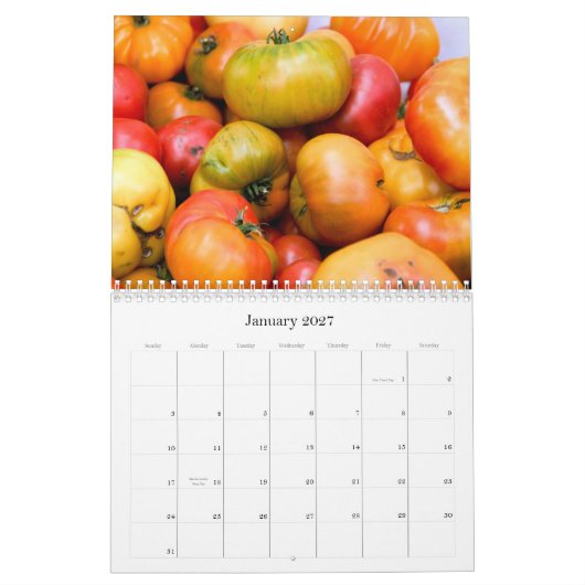 Gesunder Kalender der Nahrung2011 (Jan 2027)