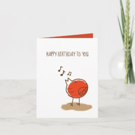 Gesunder kleiner Vogel zum Geburtstag Karte