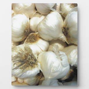 Gesunder Knoblauch Fotoplatte