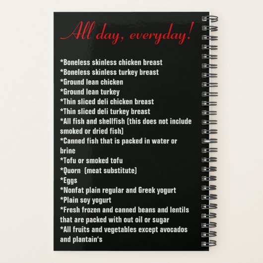 Gesunder Lebensstil Planer (Rückseite)