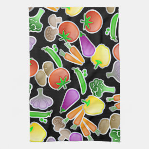 Gesunder Mischgemüsetapeten-Entwurf Geschirrtuch