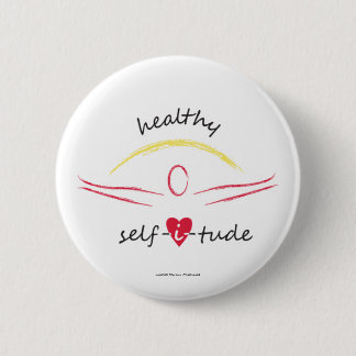 Gesunder Selfitude Knopf Button