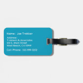 Gesunder Trekkings-Türkis-Gepäckanhänger Gepäckanhänger (Rückseite horizontal)