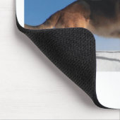 Gesunder und glücklicher deutscher Schäferhund Mousepad (Ecke)