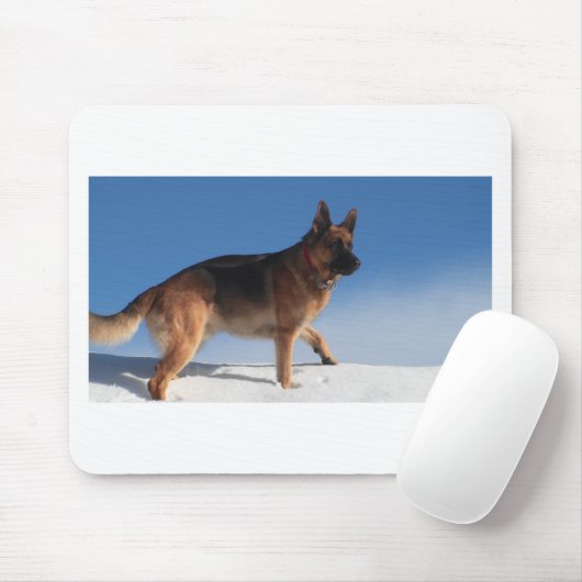 Gesunder und glücklicher deutscher Schäferhund Mousepad (Mit Mouse)