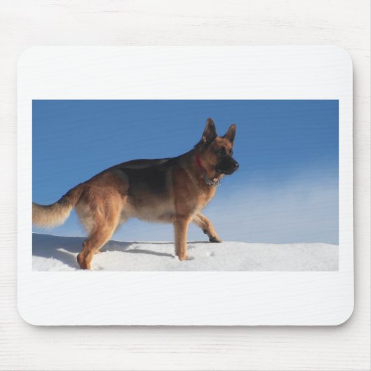 Gesunder und glücklicher deutscher Schäferhund Mousepad (Vorne)